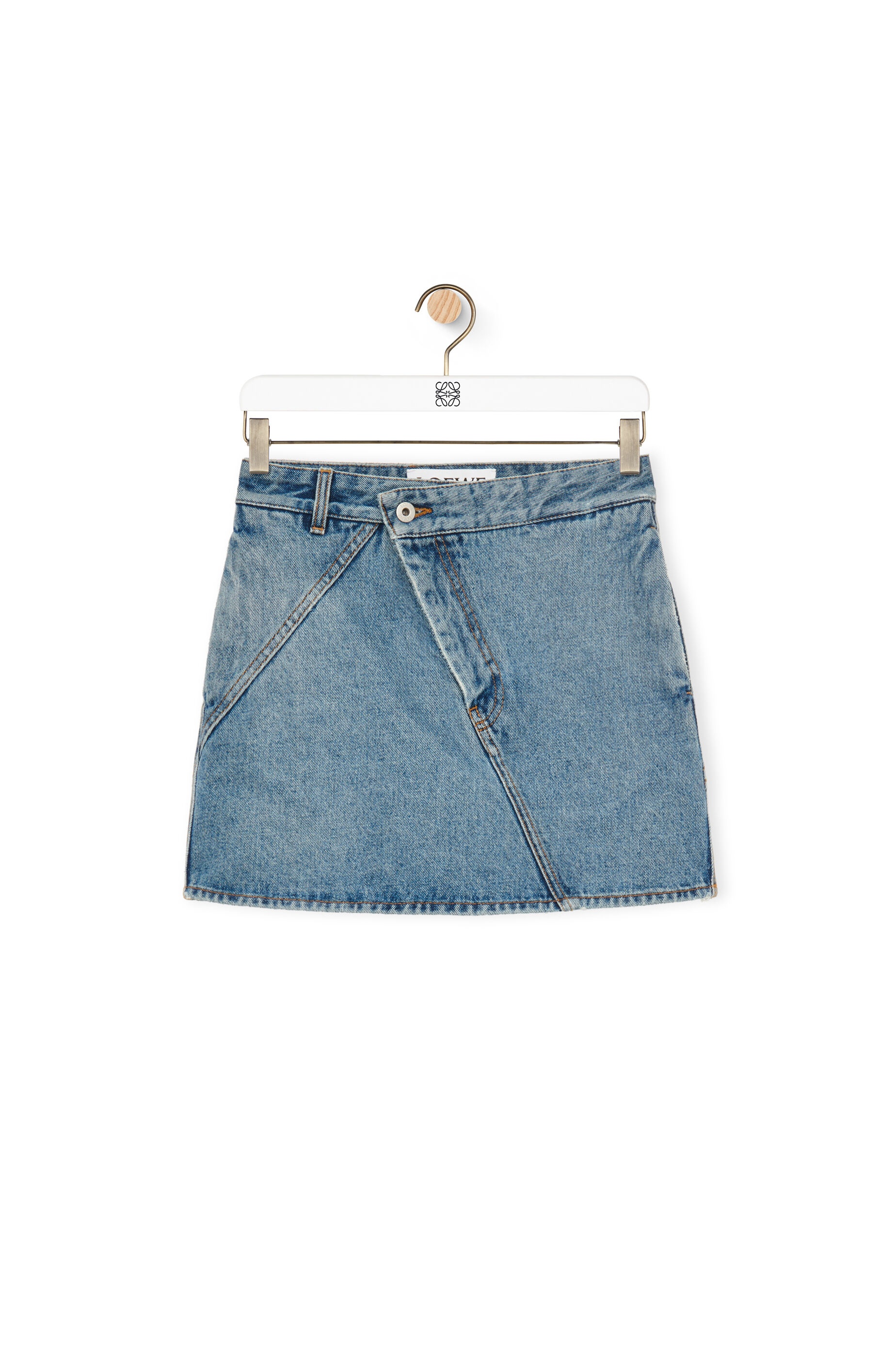 Anagram mini skirt in denim - 1