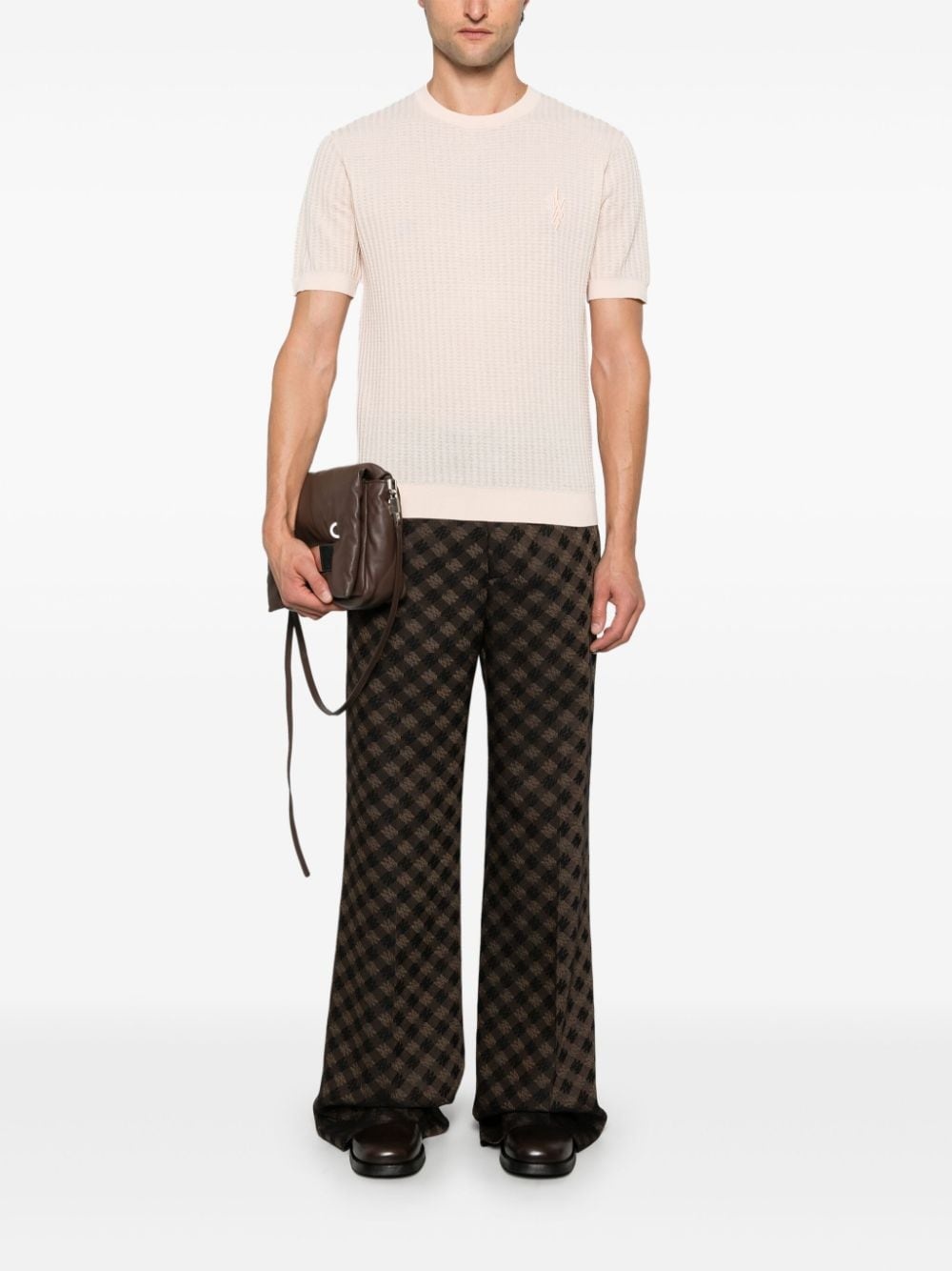 pointelle-knit T-shirt - 2