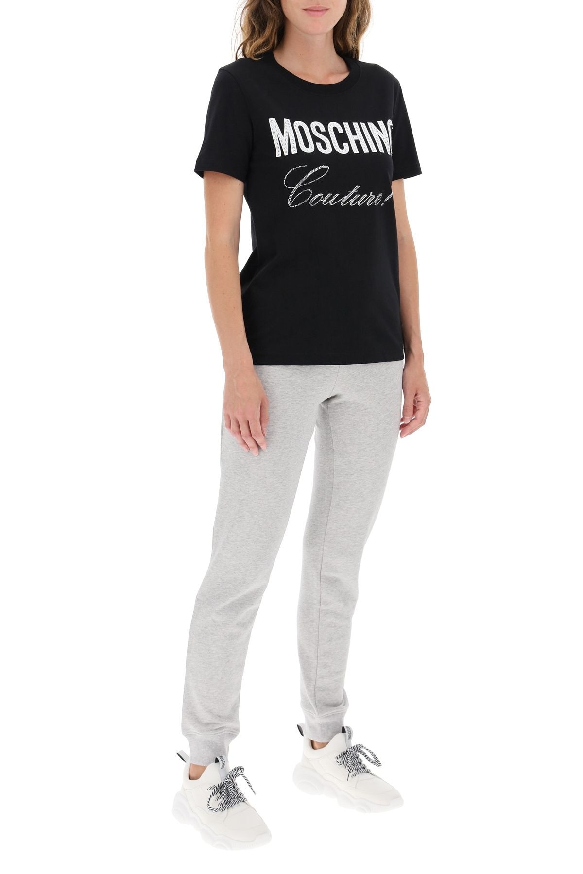 MOSCHINO COUTURE T-SHIRT WITH RHINESTONES - 2