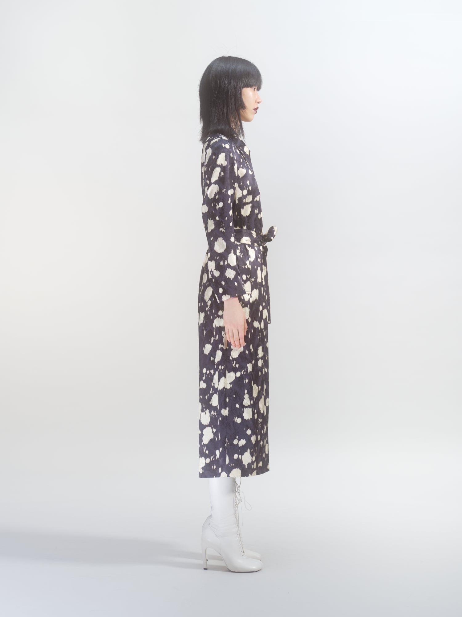 LONG BELTED COAT - 3