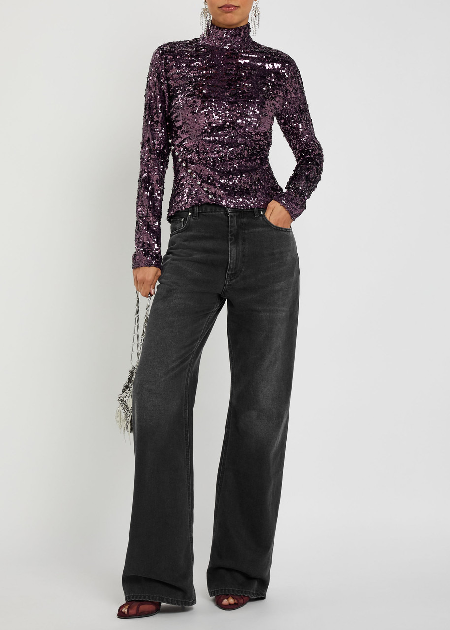 Rabanne Sequin-embellished Chiffon top - 4