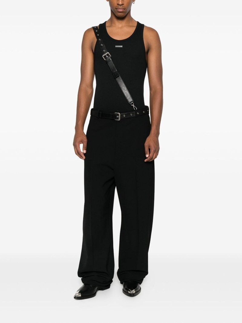 MUGLER ribbed scoop-neck tank top outlook