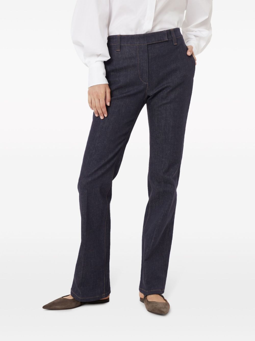 high-waist flared jeans - 3