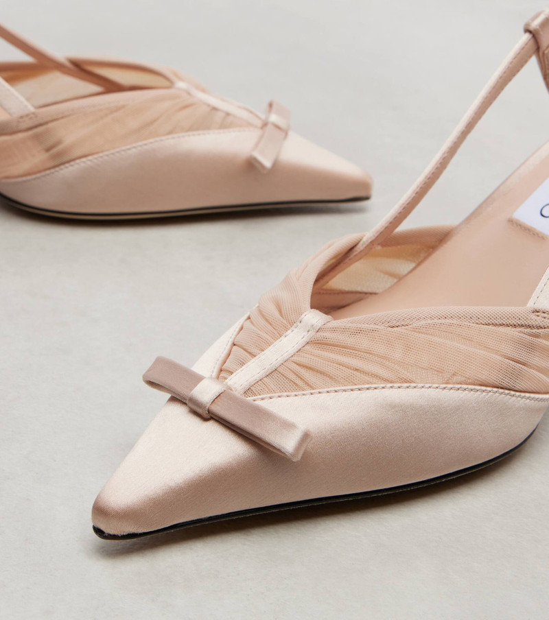 Afia 65 satin slingback pumps 6