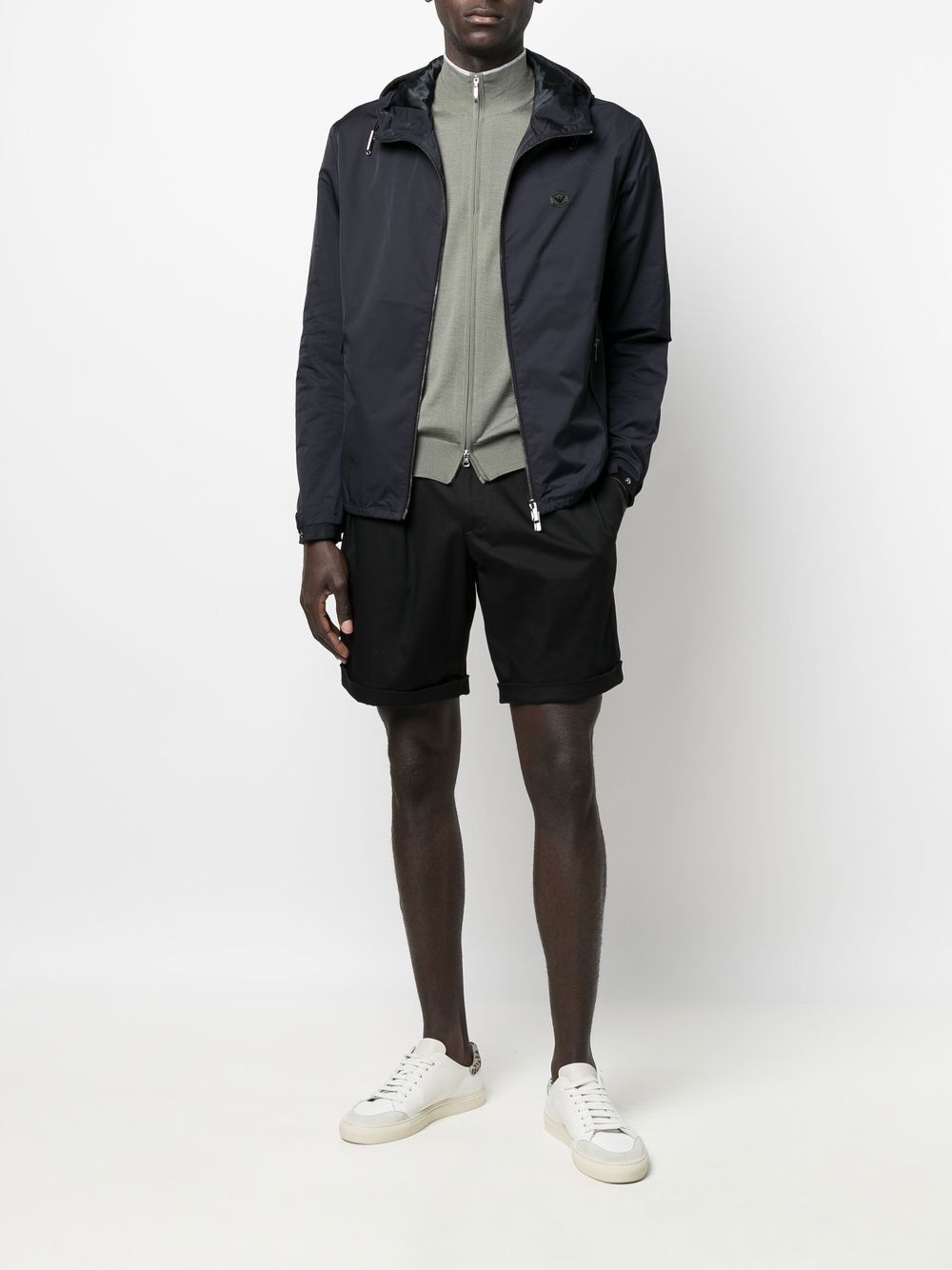 logo-patch zip-up lightweight jacket - 2