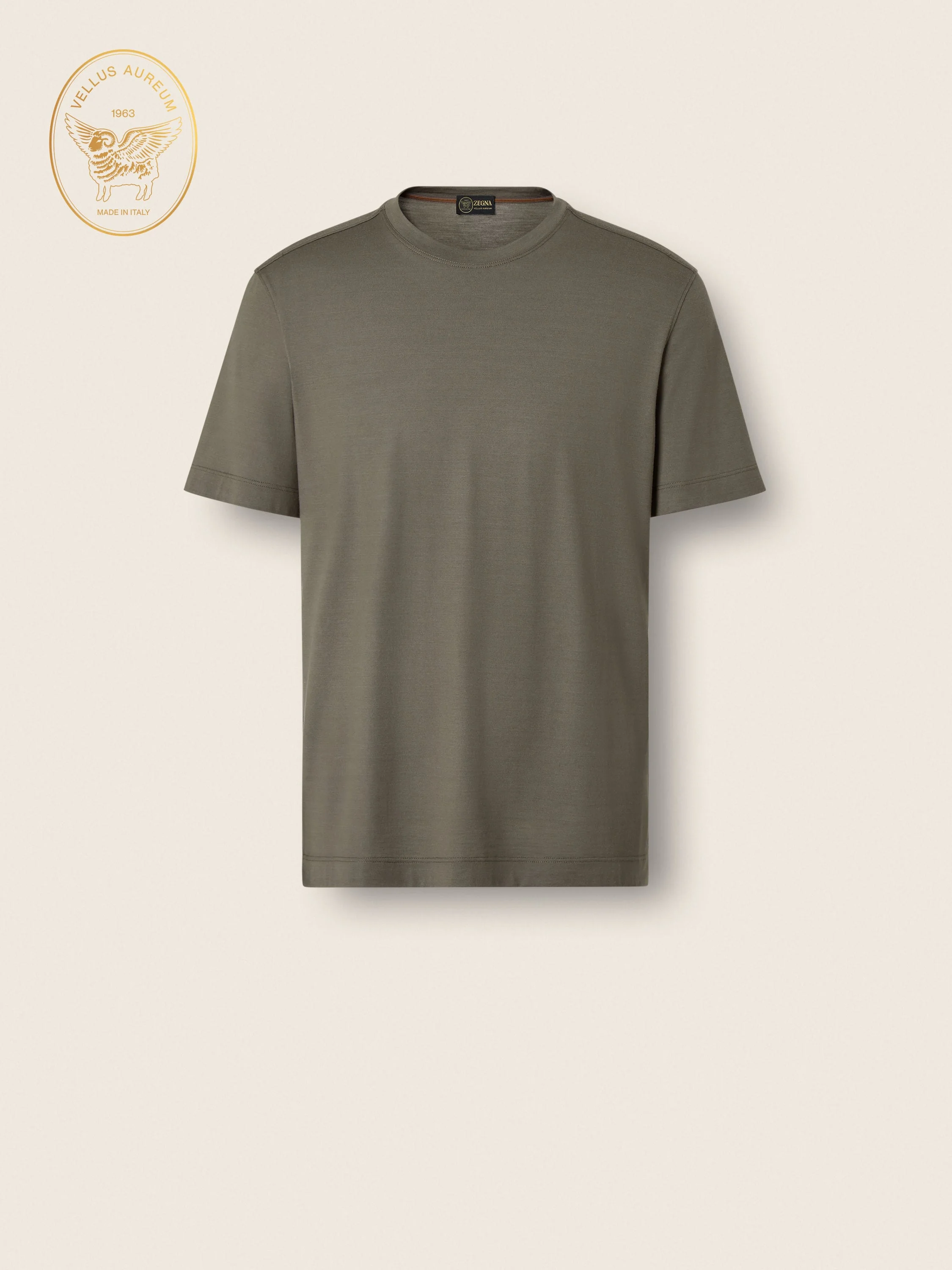 DARK TAUPE VELLUS AUREUM T-SHIRT - 1