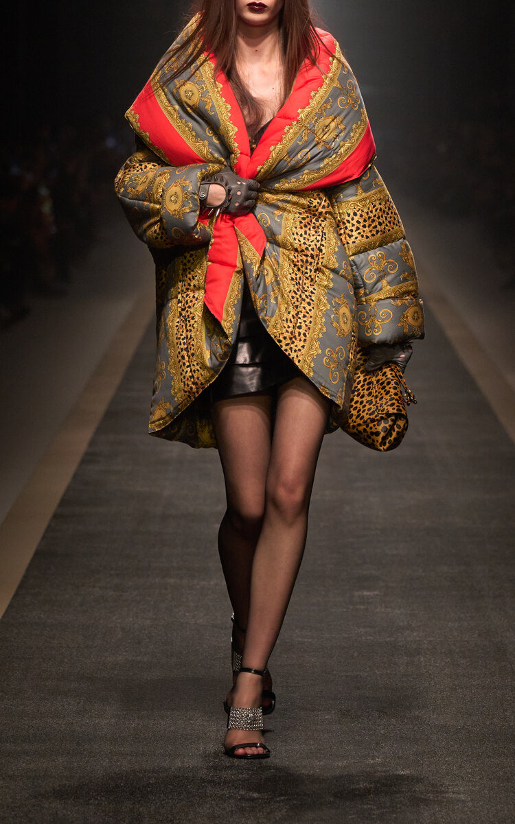 Printed Satin-Cotton Down Coat multi - 2