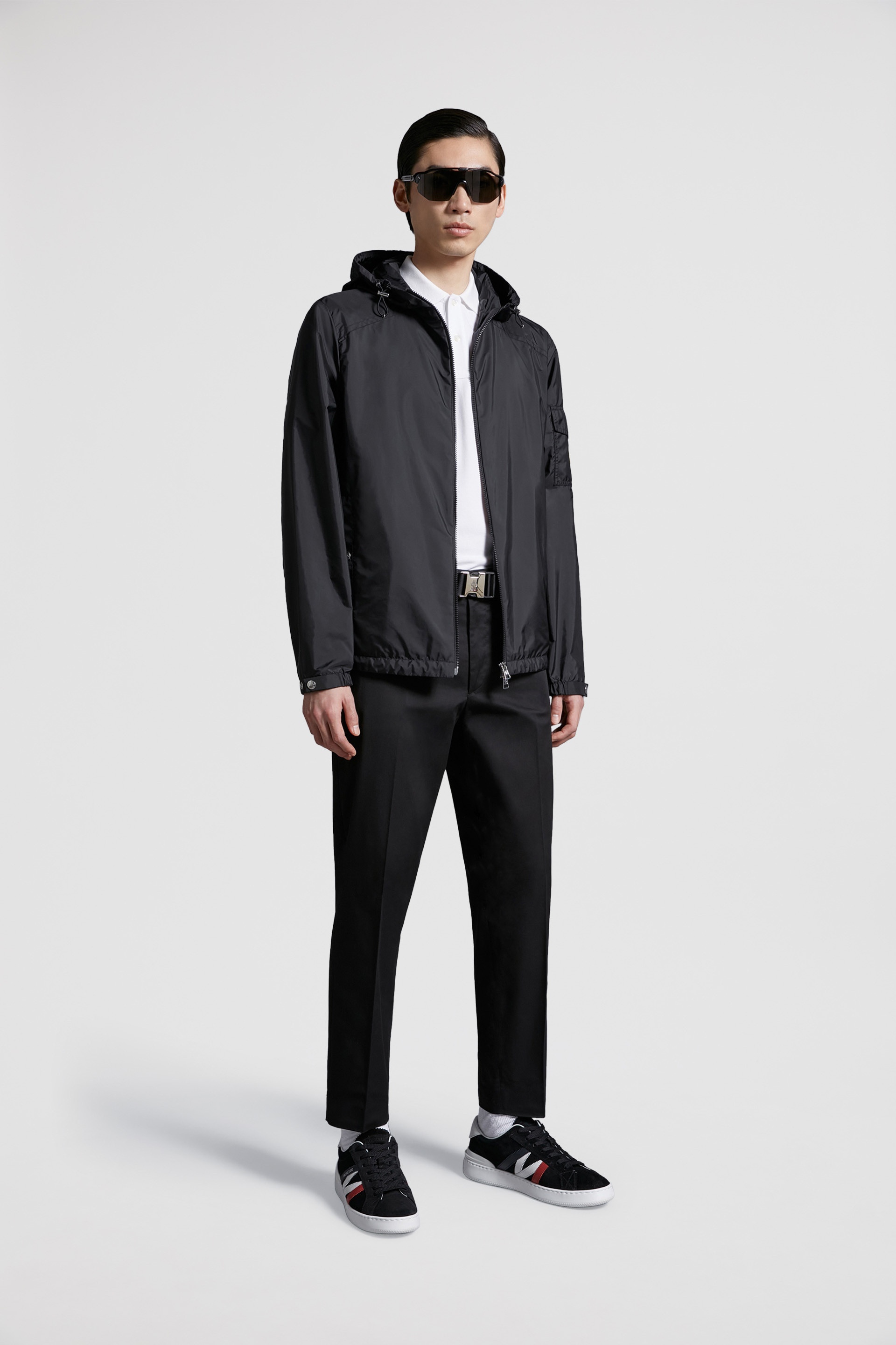 関税込 INTER X MONCLER ETIACHE RAIN JACKET Black Etiache Hooded Rain Jacket - Windbreakers & Raincoats