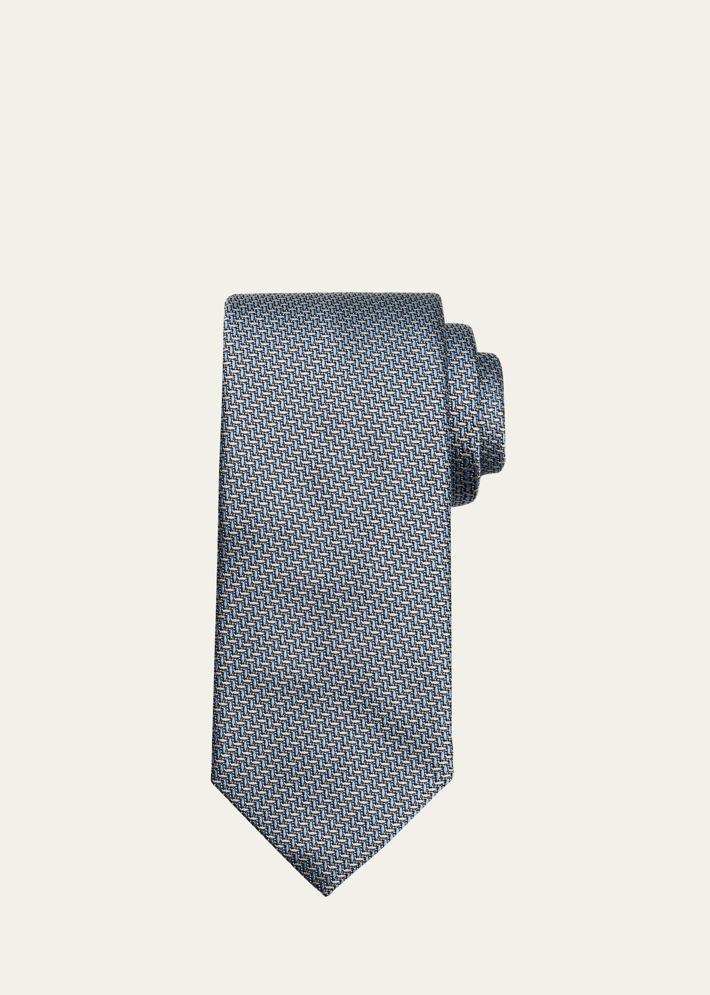 Men's Bicolor Chevron Silk Tie - 1