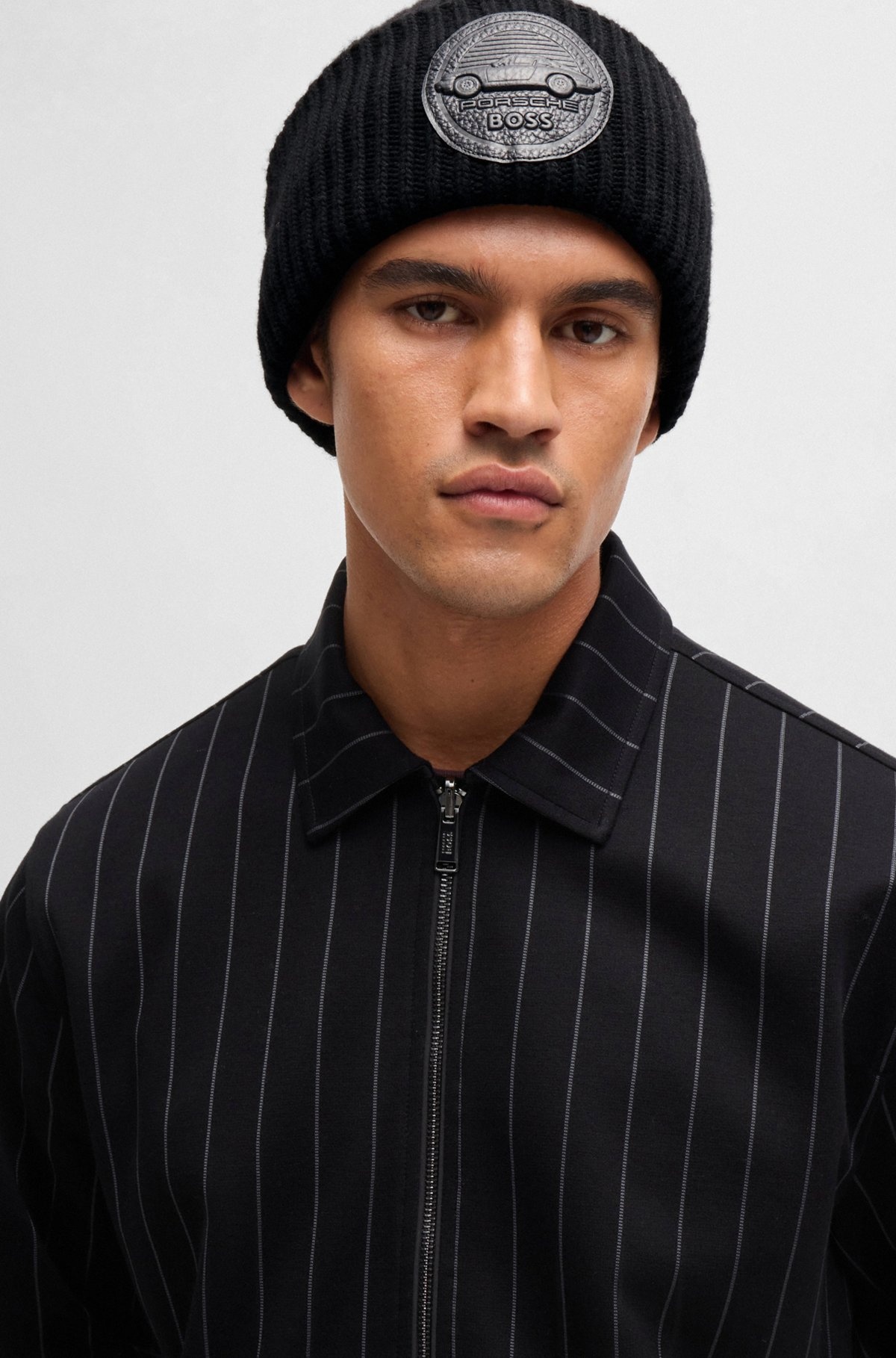 PORSCHE X BOSS CHUNKY-RIB BEANIE HAT WITH SPECIAL BRANDING - 3