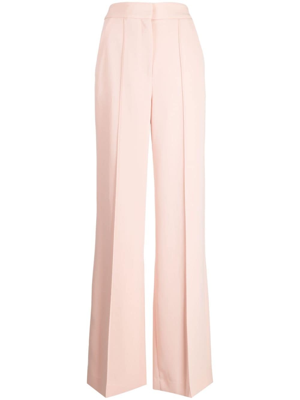 pleat-detail straight-leg trousers - 1