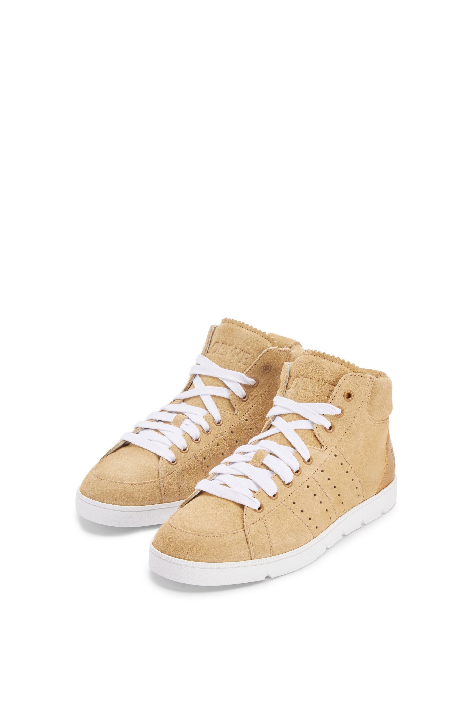 High top soft sneaker in split calfskin - 2