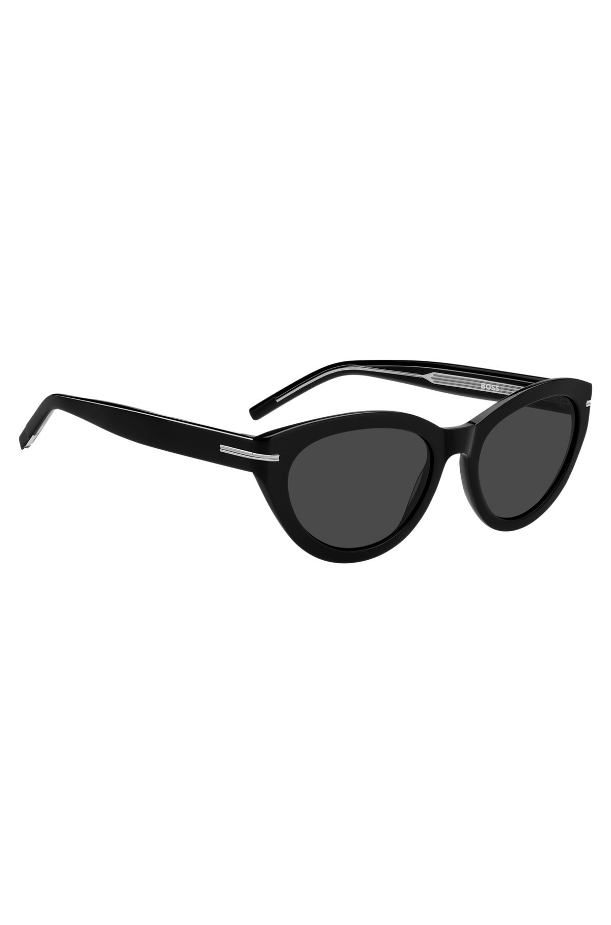 BLACK-ACETATE SUNGLASSES WITH SILVER-TONE DETAILS - 4