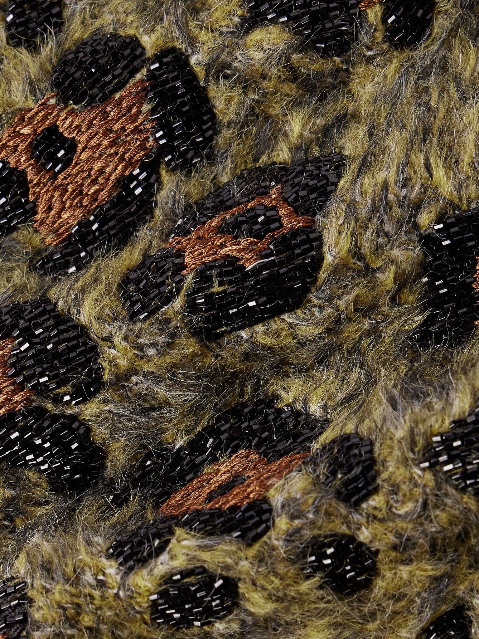 Dries Van Noten Embellished Leopard-Print Alpaca-Blend