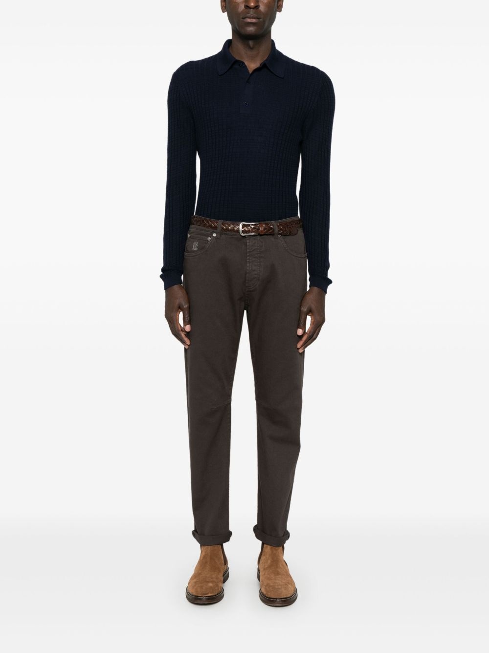 knitted polo shirt - 2