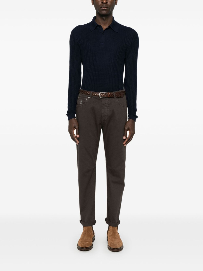 Canali knitted polo shirt outlook