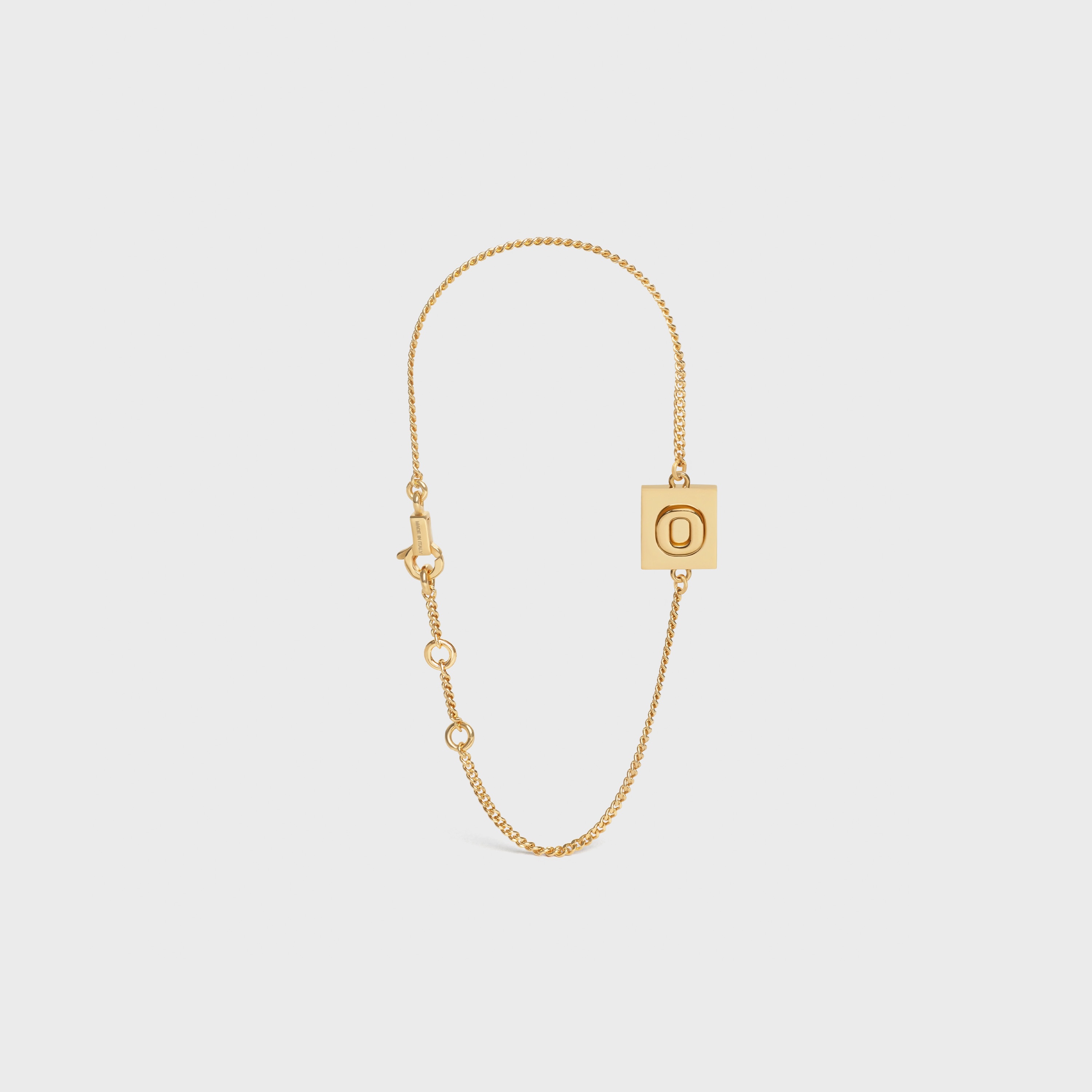 Alphabet O Bracelet in Brass with Gold Finish - 2