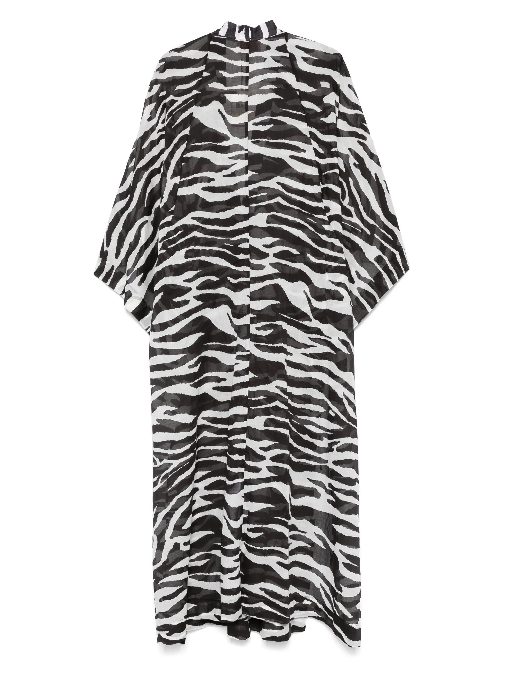zebra-print beach cover-up - 2