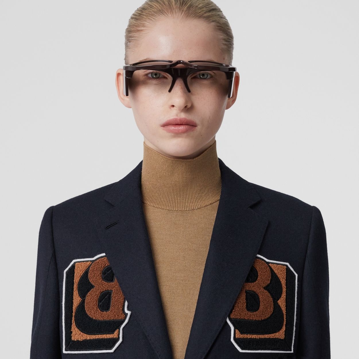 Letter Graphic Wool Tailored Jacket - 3