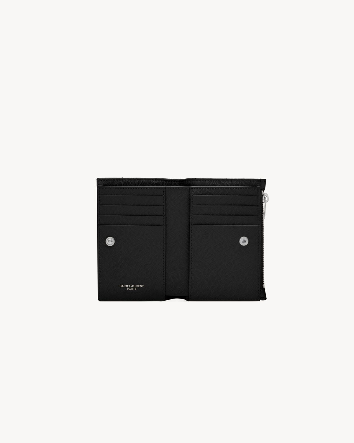 CASSANDRE MATELASSÉ FRAGMENTS BI-FOLD WALLET IN GRAIN DE POUDRE LEATHER - 4
