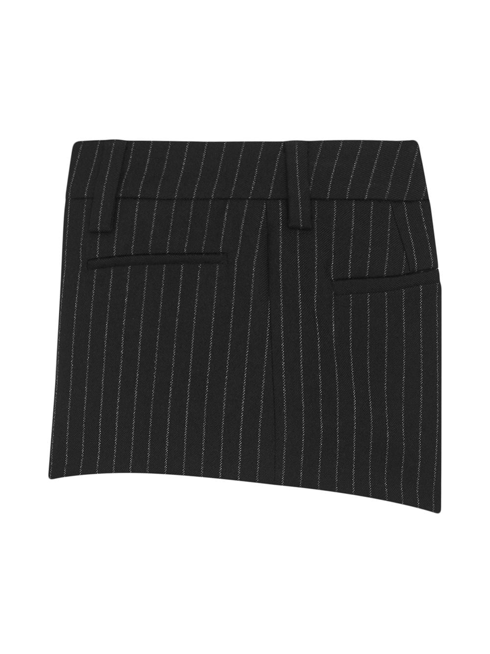 Rive Gauche pinstriped mini shorts - 2