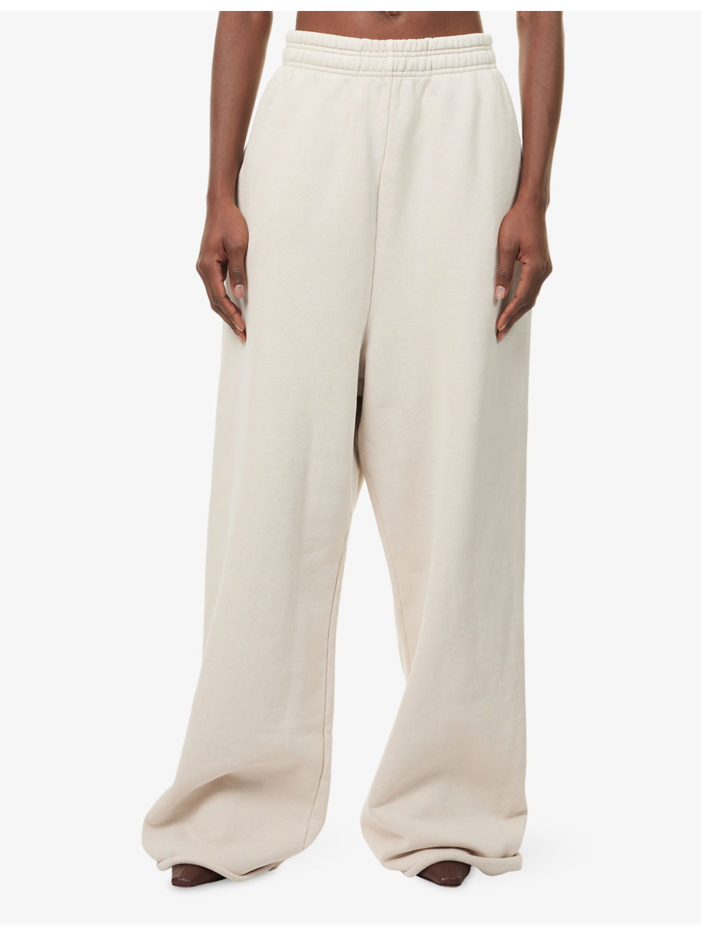 Standard Wide-Leg Cotton-Jersey Jogging Bottoms - 3