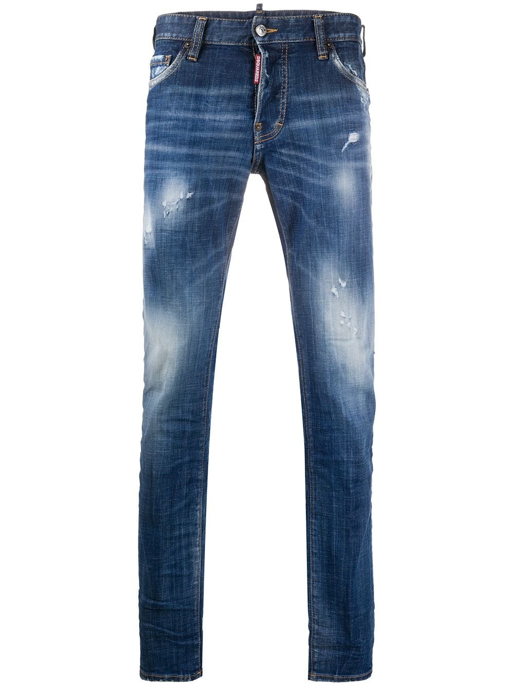 distressed slim-fit jeans - 1