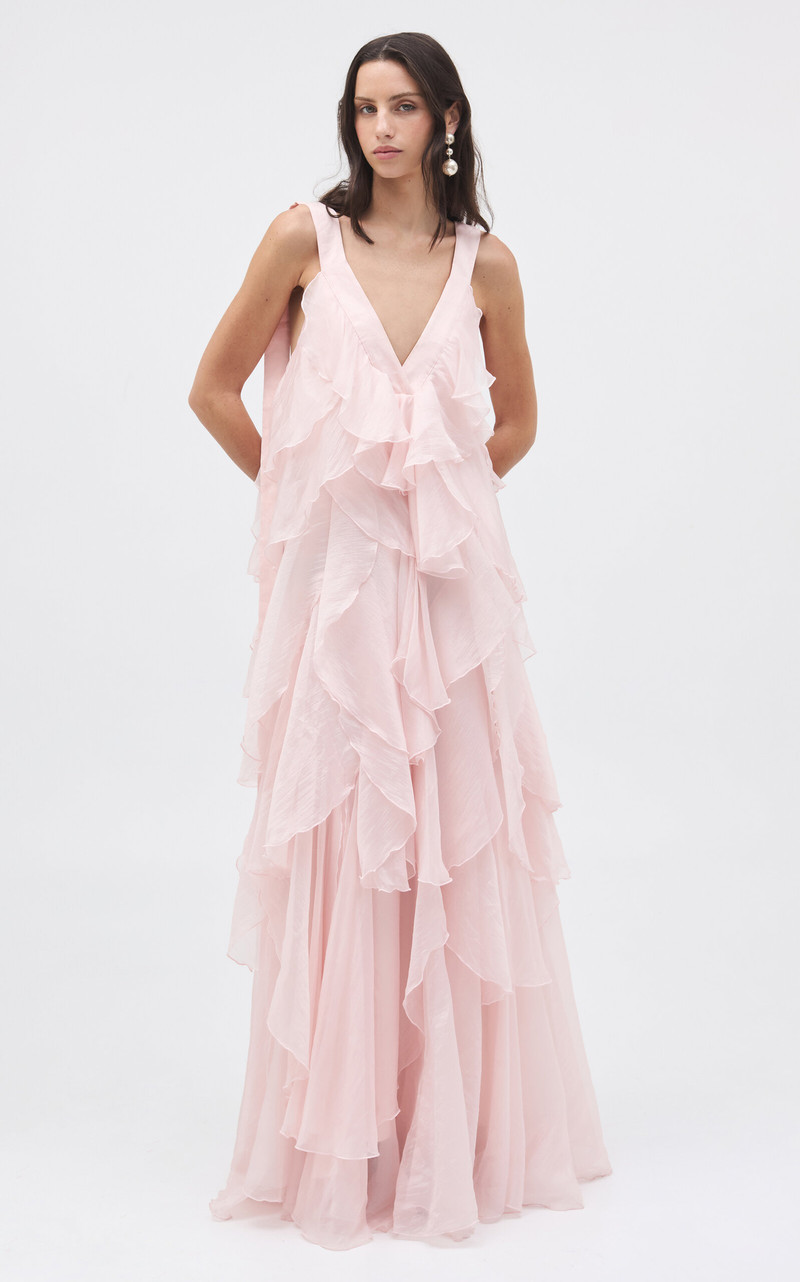 Aje. Athena Gown pink outlook