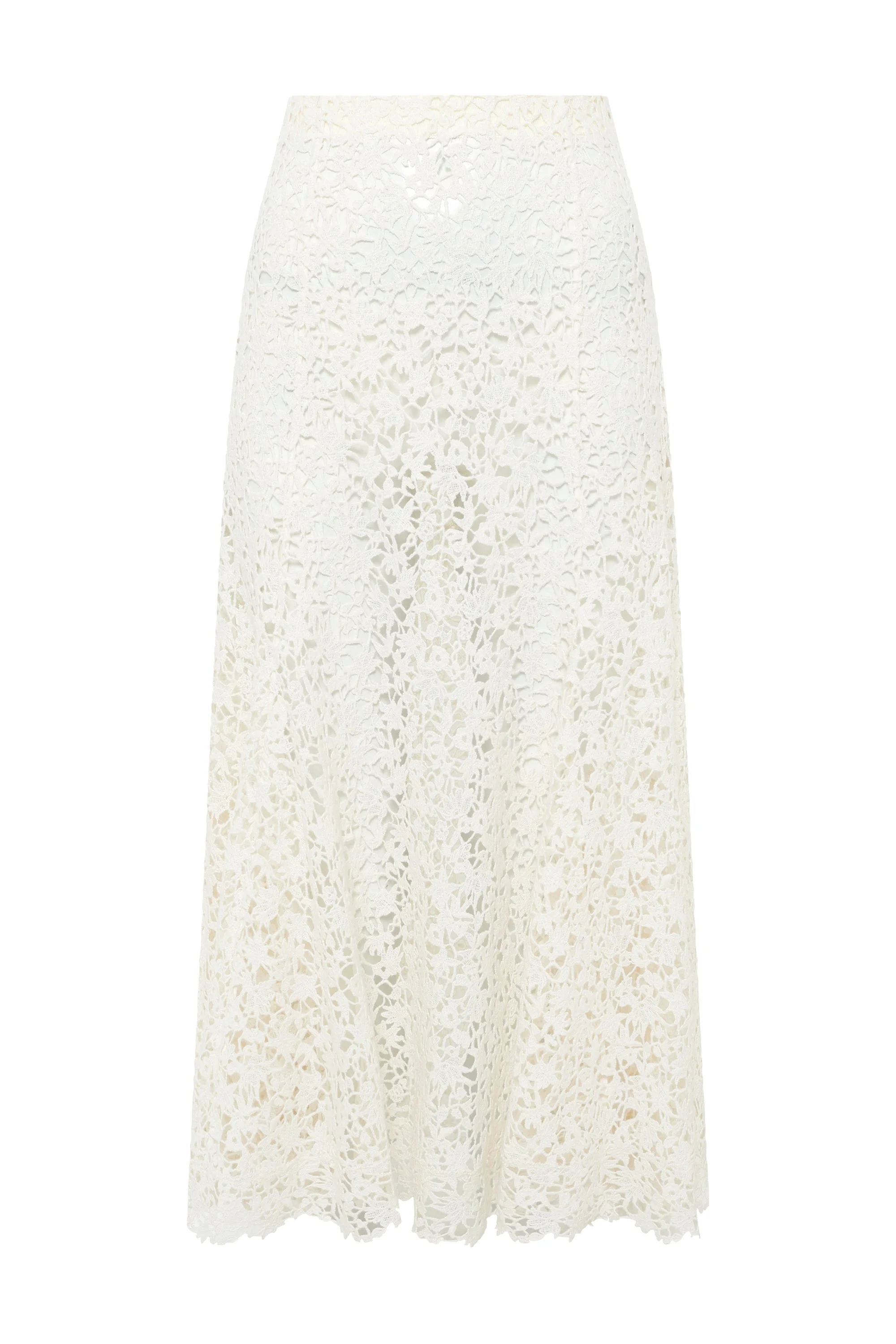 Patterson Skirt in Ivory Floral Cashmere Lace - 1