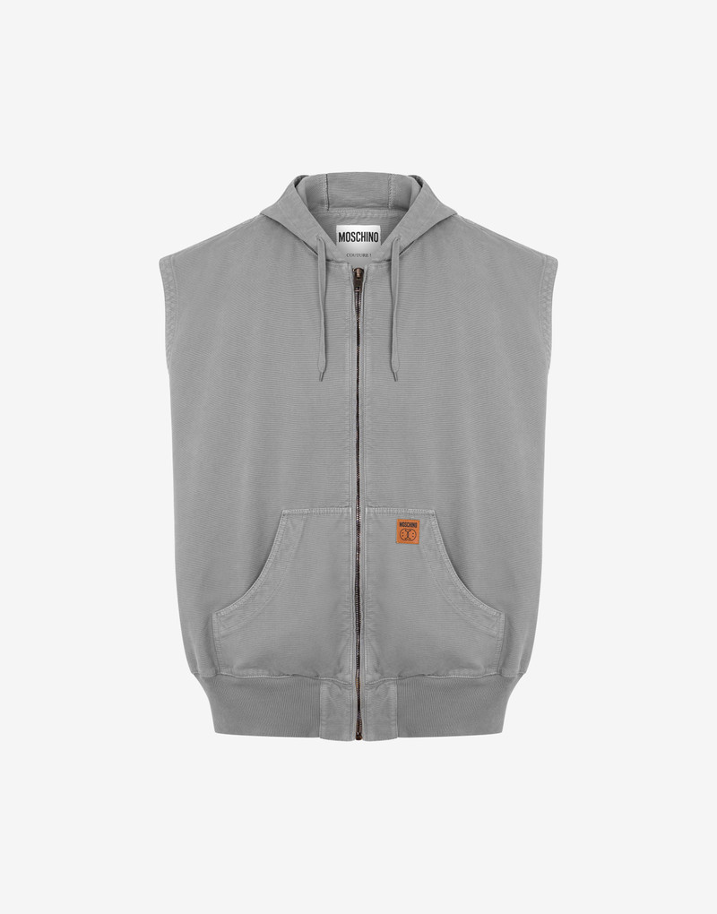 DOUBLE SMILEY® COTTON CANVAS GILET 1
