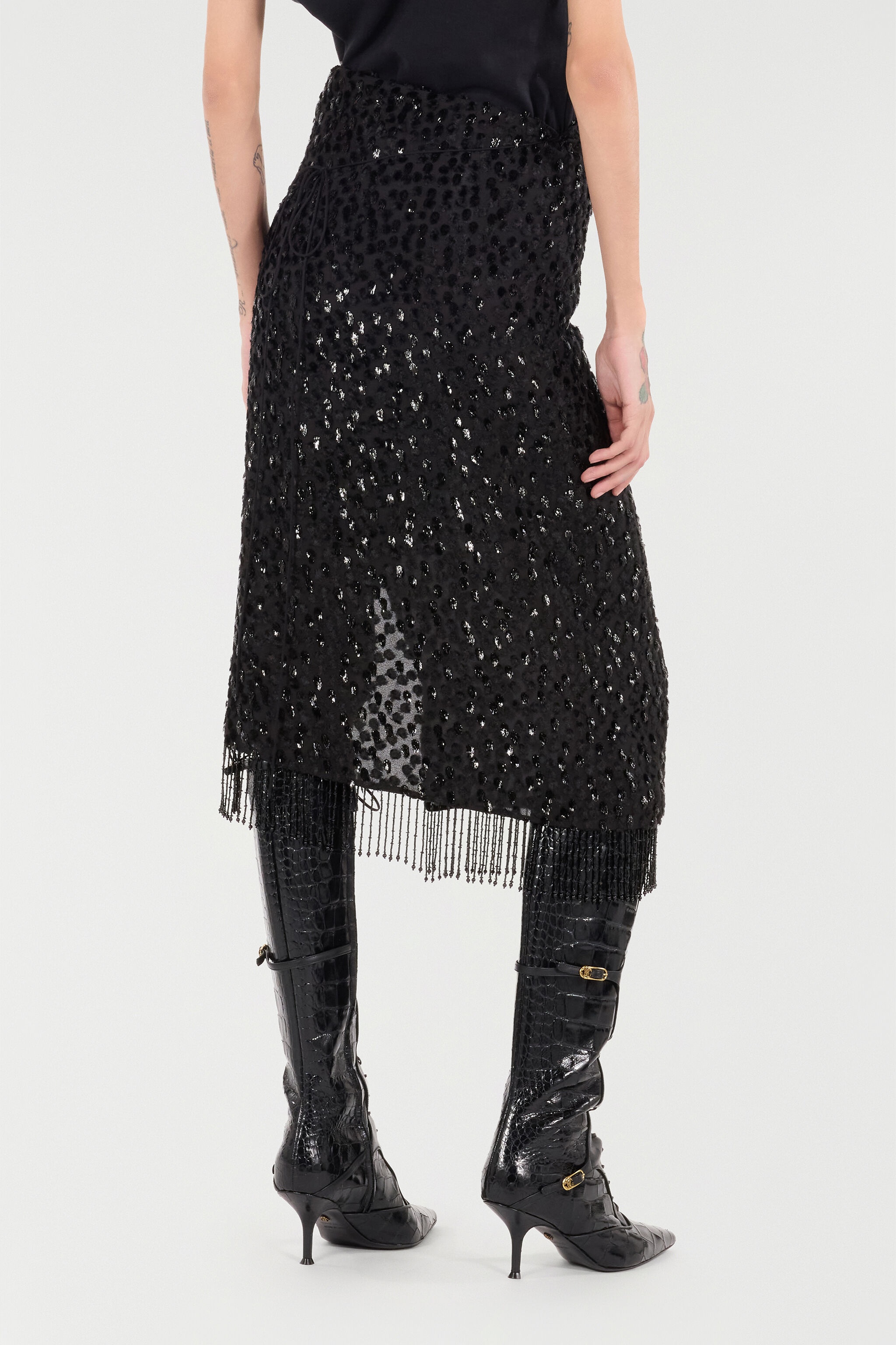 Skirt With Beaded Hem - 4