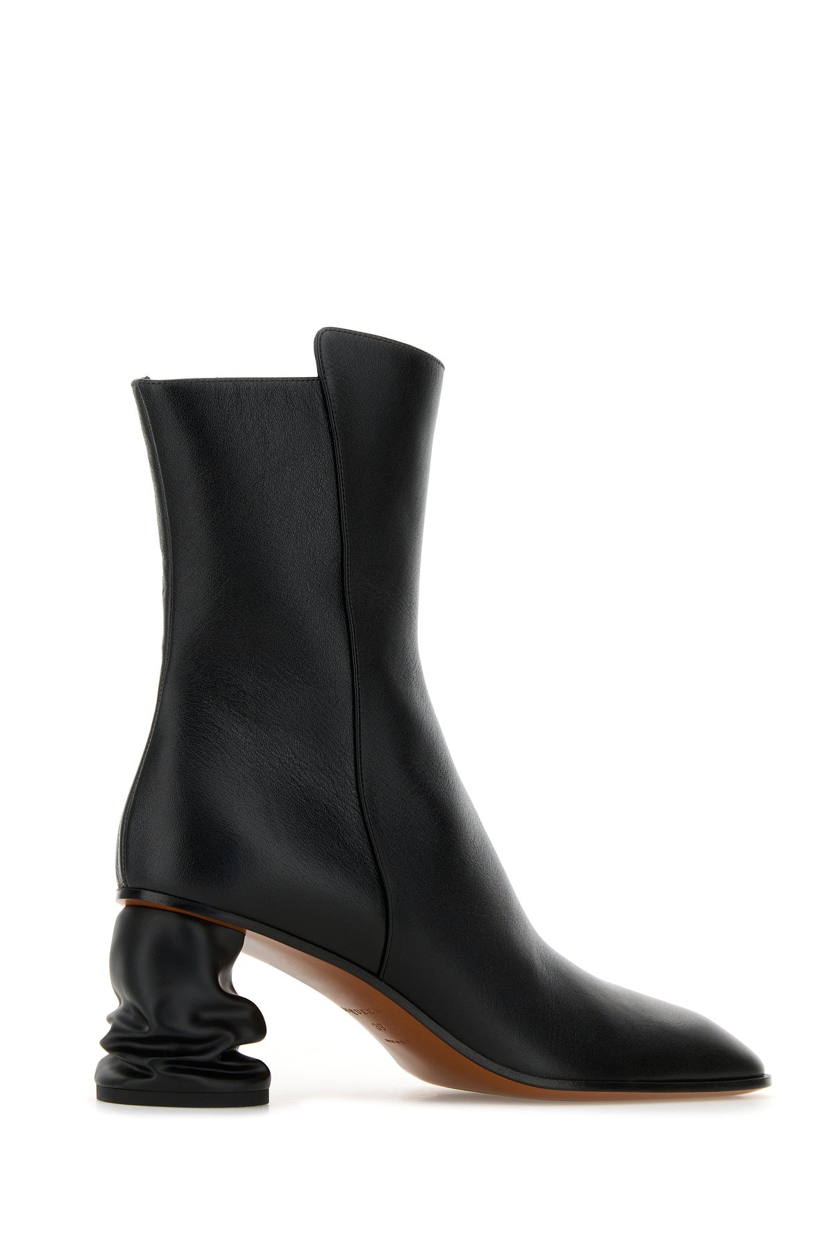 Black leather ankle boots - 3