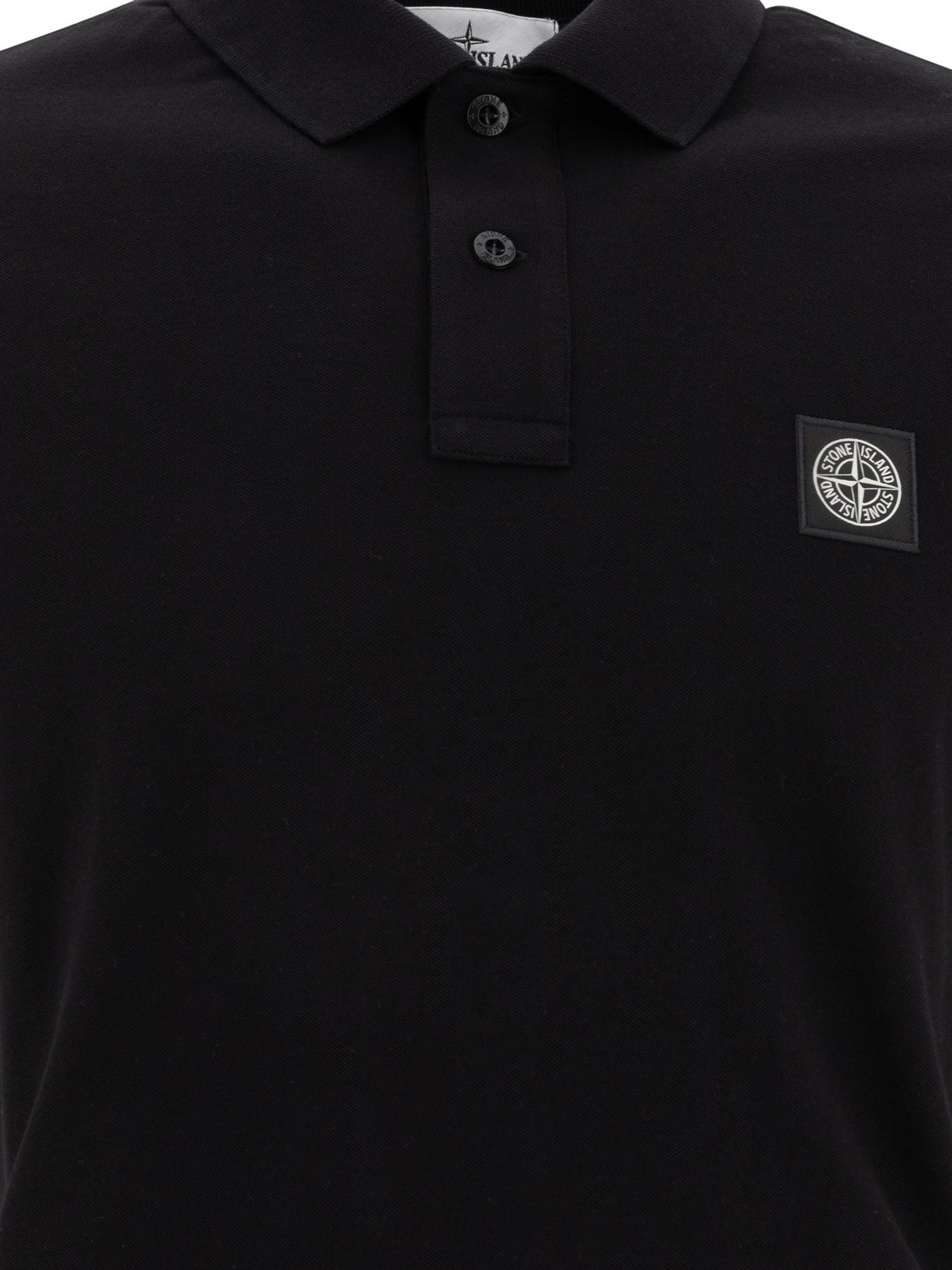 Stone Island Organic Cotton And Pique Polo Shirt - 3