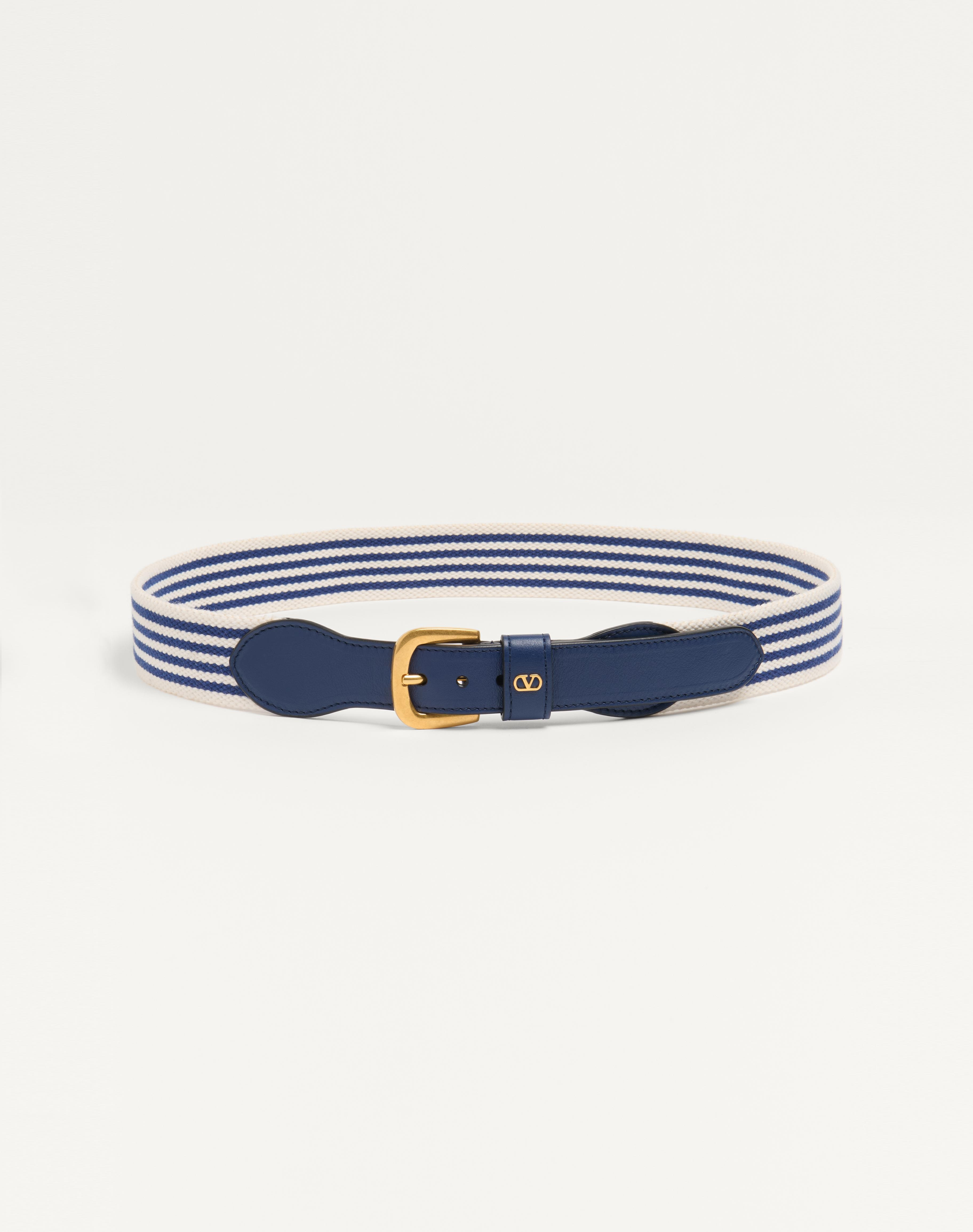 VLOGO SIGNATURE BELT IN RIBBON AND CALFSKIN 35 MM - 1