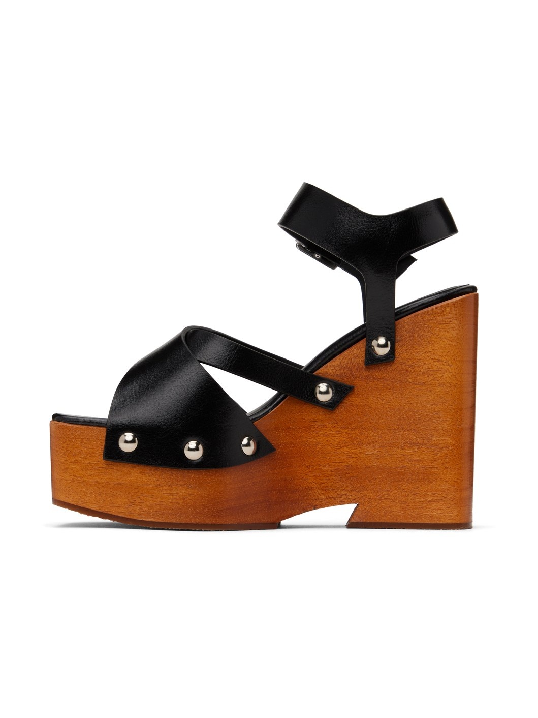 Black Strappy Clogs - 3