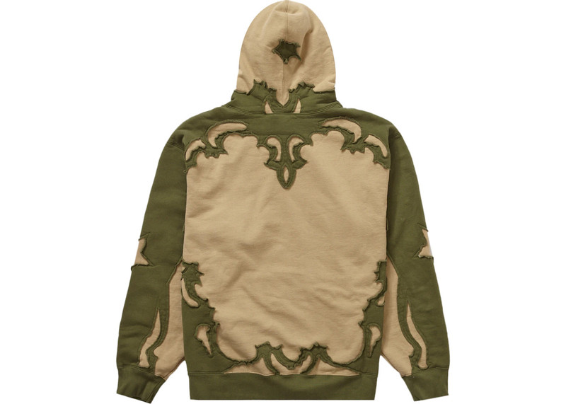 Supreme Supreme Western Cut Out Hooded Sweatshirt Dark Tan outlook