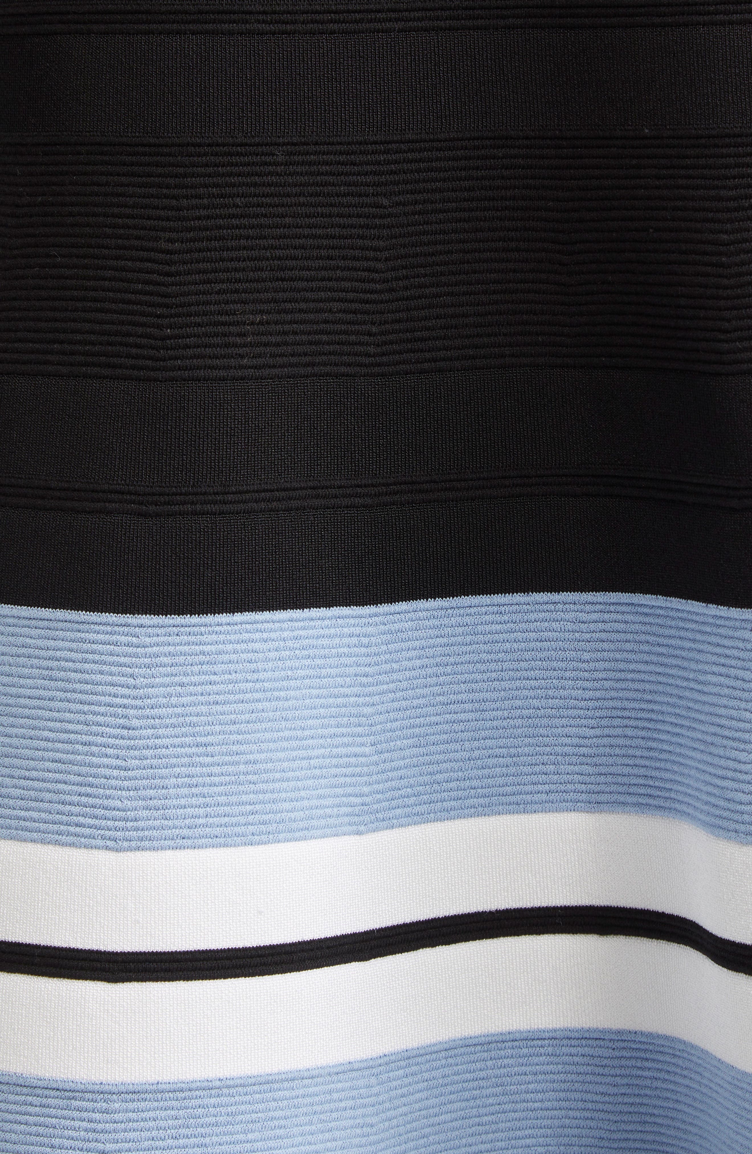Carolina Herrera Stripe Knit Trumpet Skirt in Black Multi at Nordstrom - 7