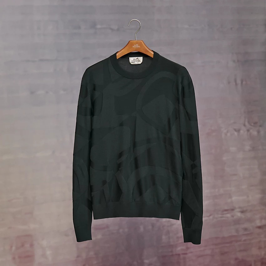 "Jeux de points minimal compact" crewneck sweater - 4