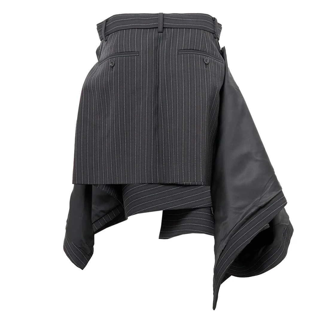 Stripe Doeskin Skirt - 2