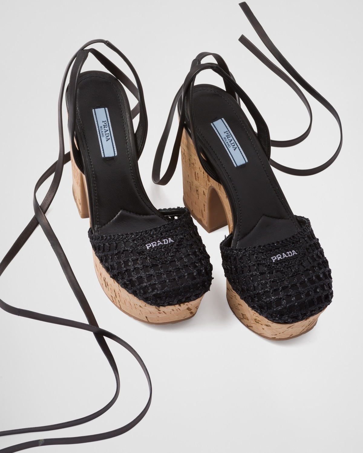 Raffia wedge sandals - 4