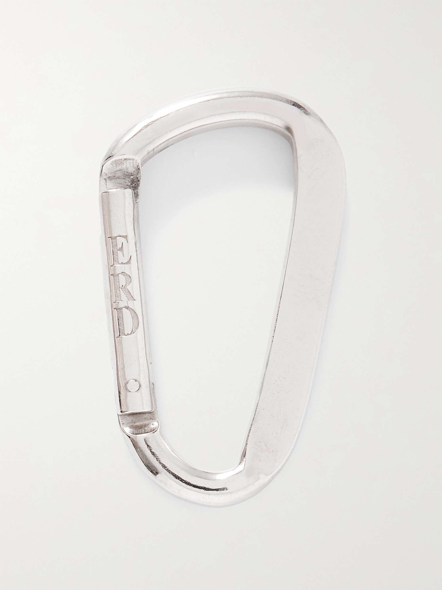 Logo-Engraved Silver Carabiner - 1