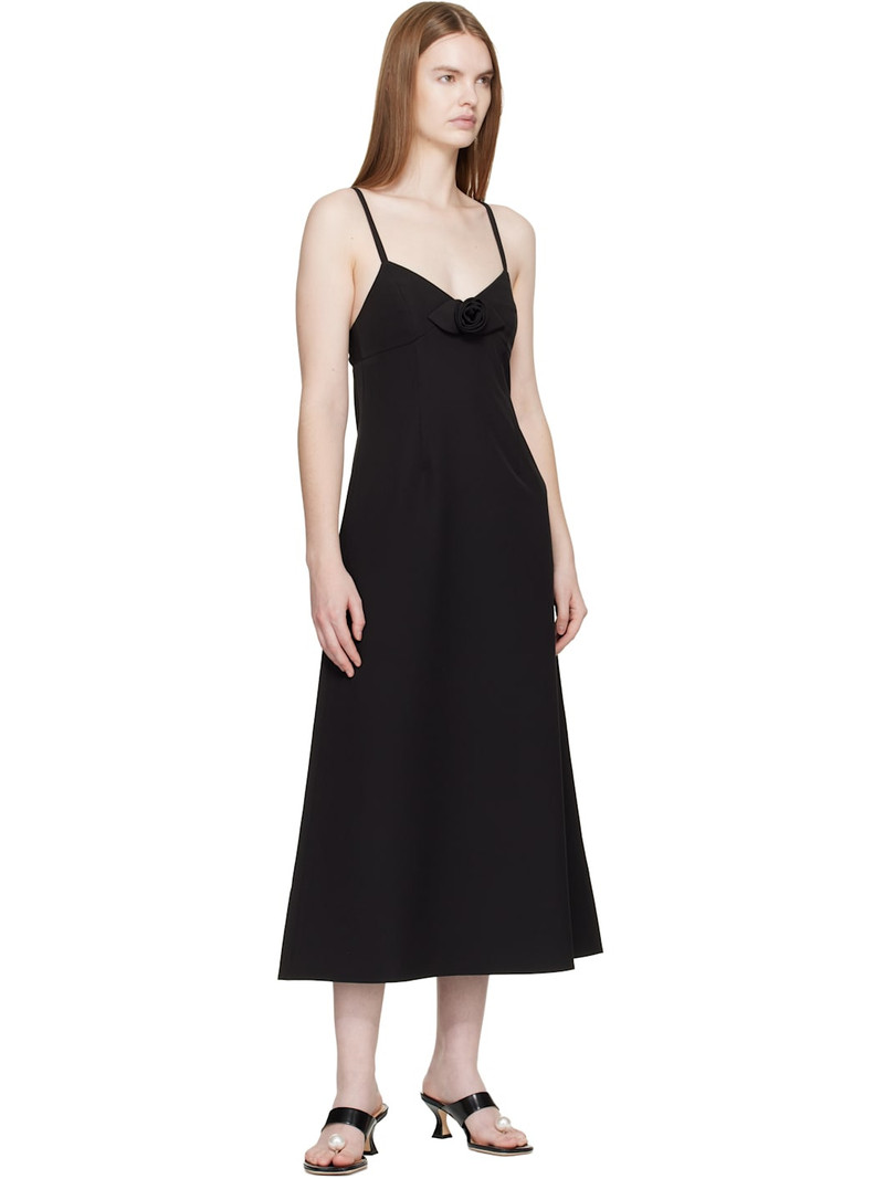 SANDY LIANG Black Pilton Midi Dress outlook