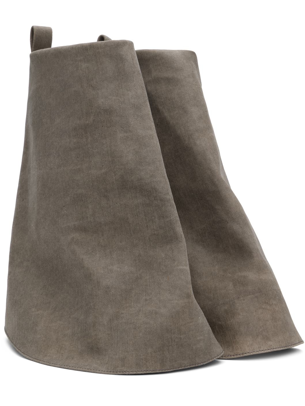 Taupe Low Fetish Boots - 4