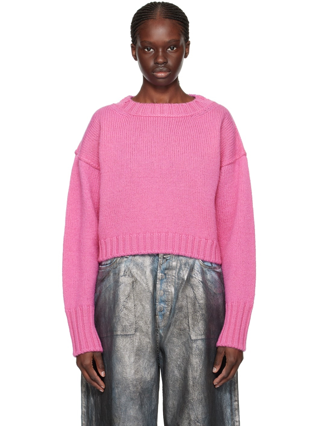 Pink Crewneck Sweater - 1