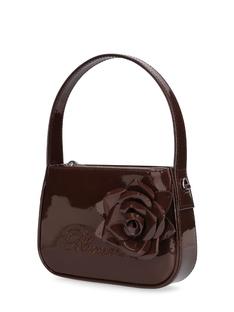 Patent leather top handle bag - 4