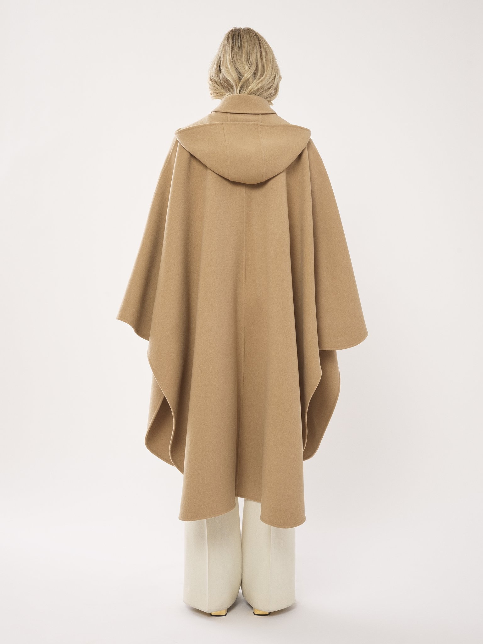 HOODED CAPE COAT - 4