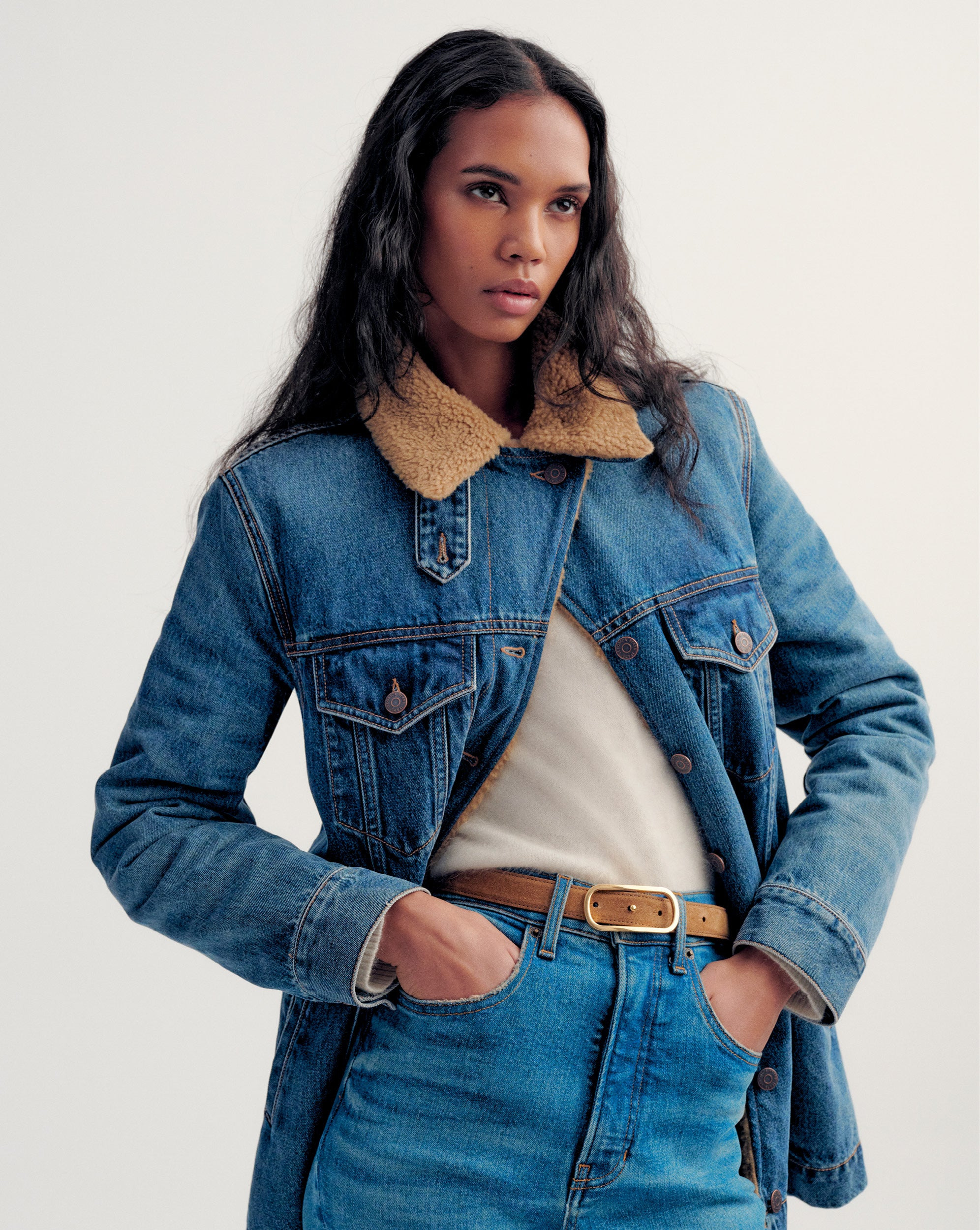 DONNA SHERPA DENIM JACKET - 7