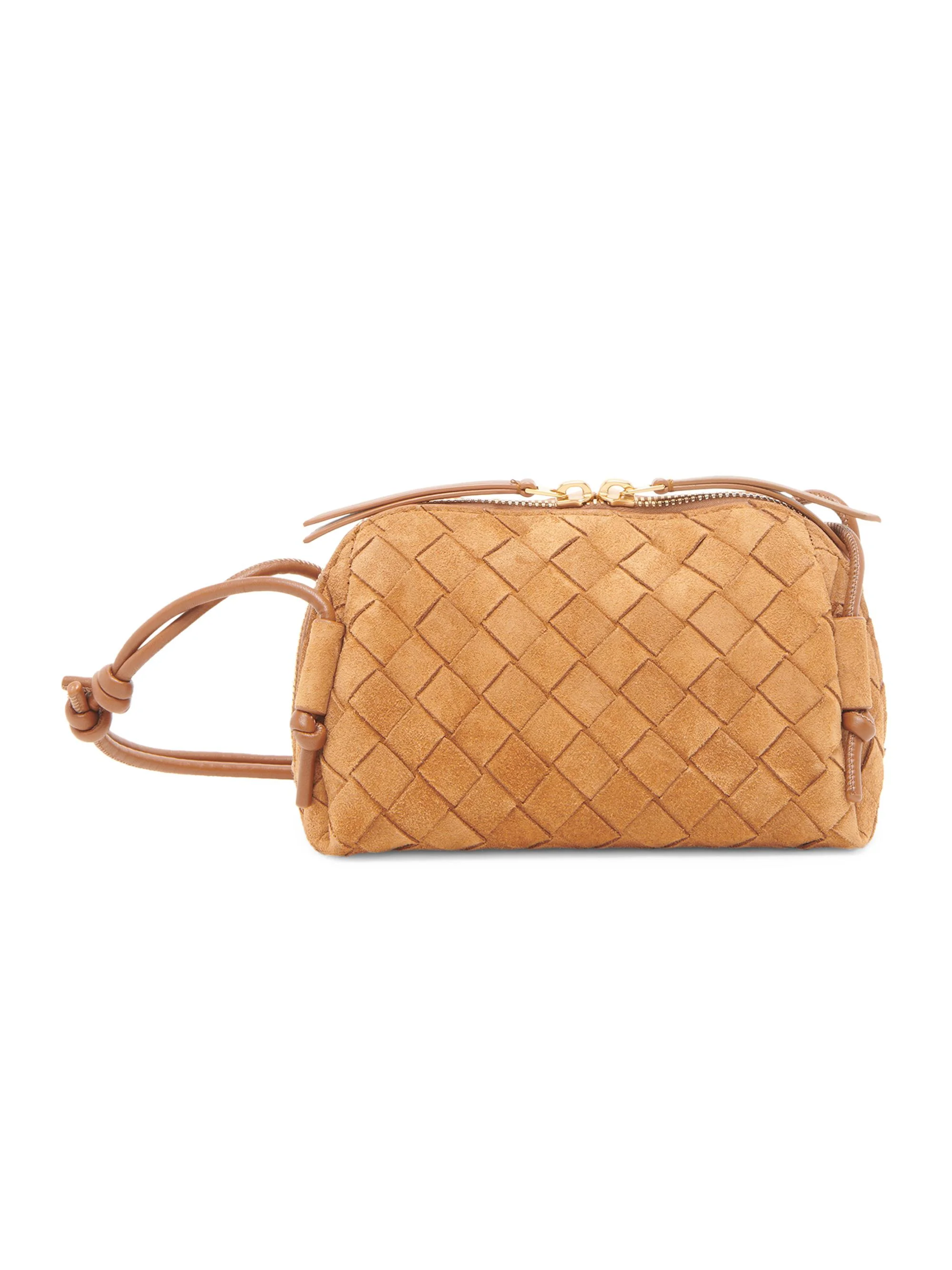 Women's Concert Suede Pouch - Amber Gold - 1