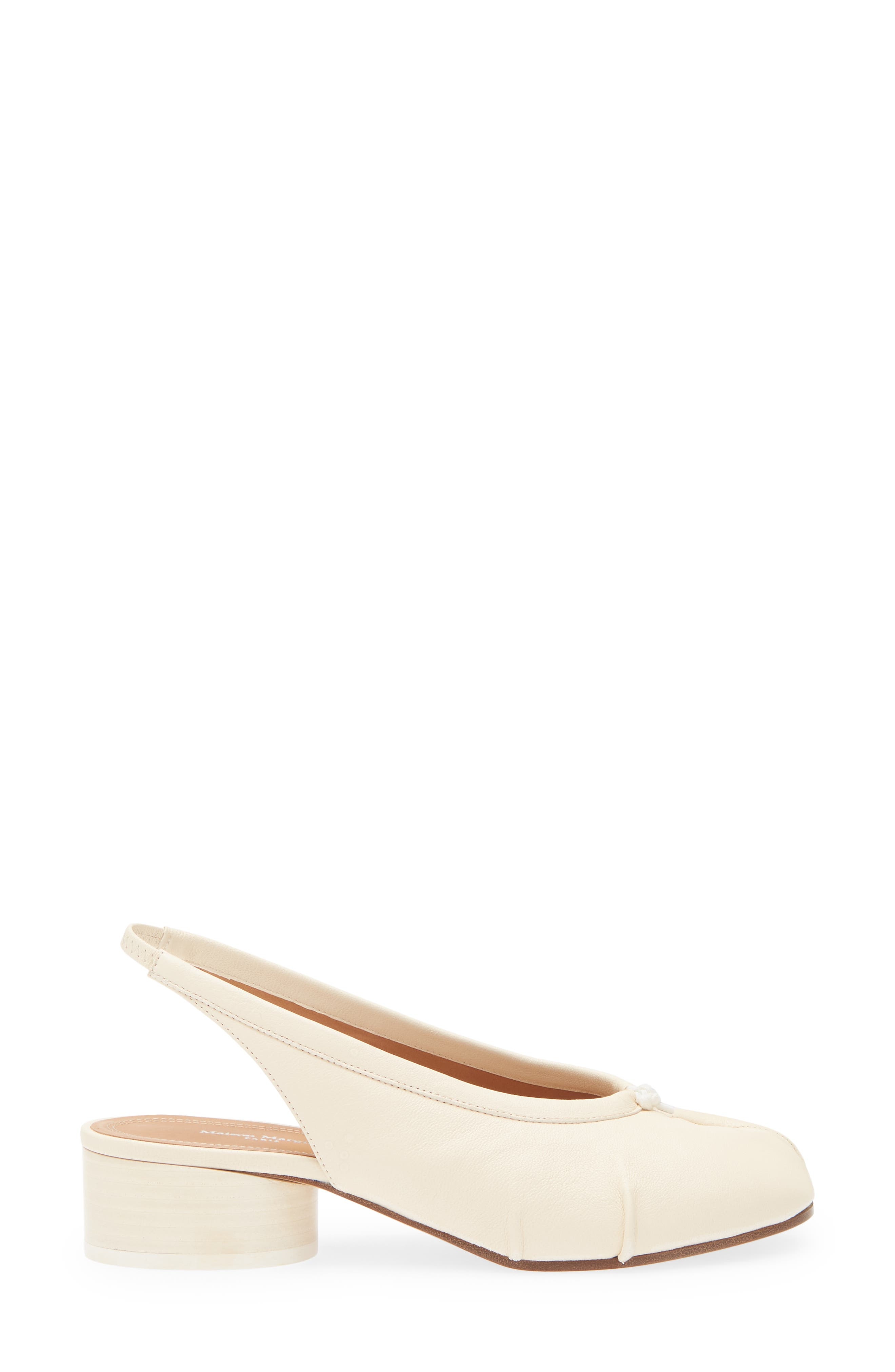 Maison Margiela Tabi Slingback Pump in White at Nordstrom - 3