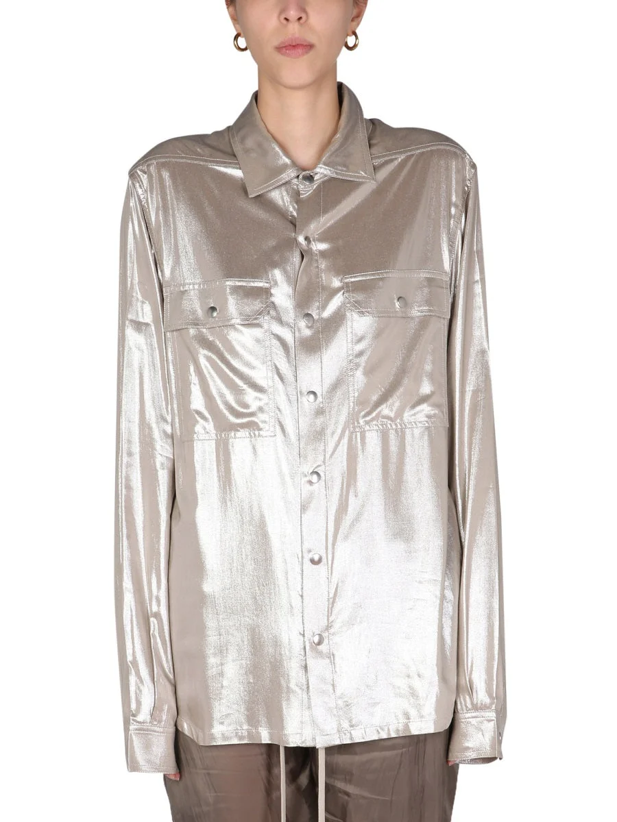 Rick Owens Women Metallic Effect Shirt - 1